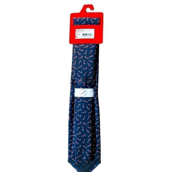 Festive Men’s Candy Cane Tie - Picture 2 of 3